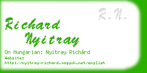 richard nyitray business card